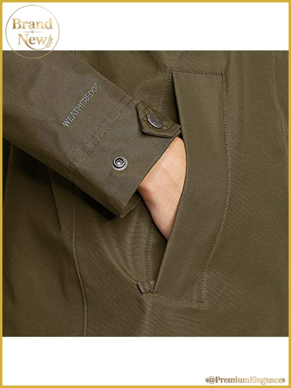 Waterproof Hooded Rain Parka Long Sleeve Seam-Sealed Raincoat - Picture 4 of 6